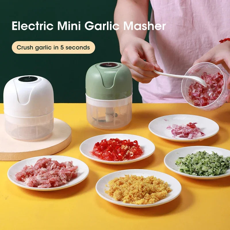 Mini Electric Garlic Chopper USB Grinder