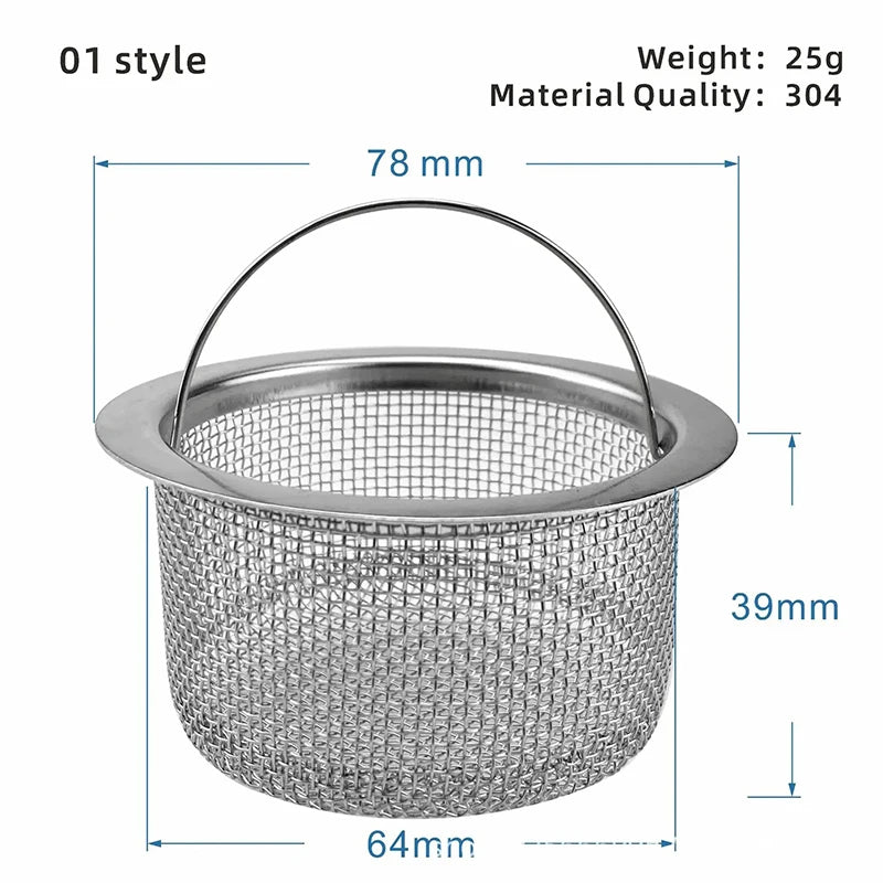 Stainless Steel Mesh Sink Strainer Filter