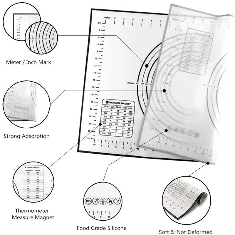 Non-Stick Silicone Baking and Kneading Mat