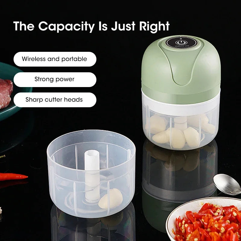 Mini Electric Garlic Chopper USB Grinder