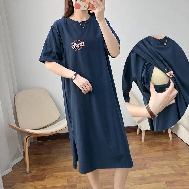 Summer Maternity Nursing Dress for Women