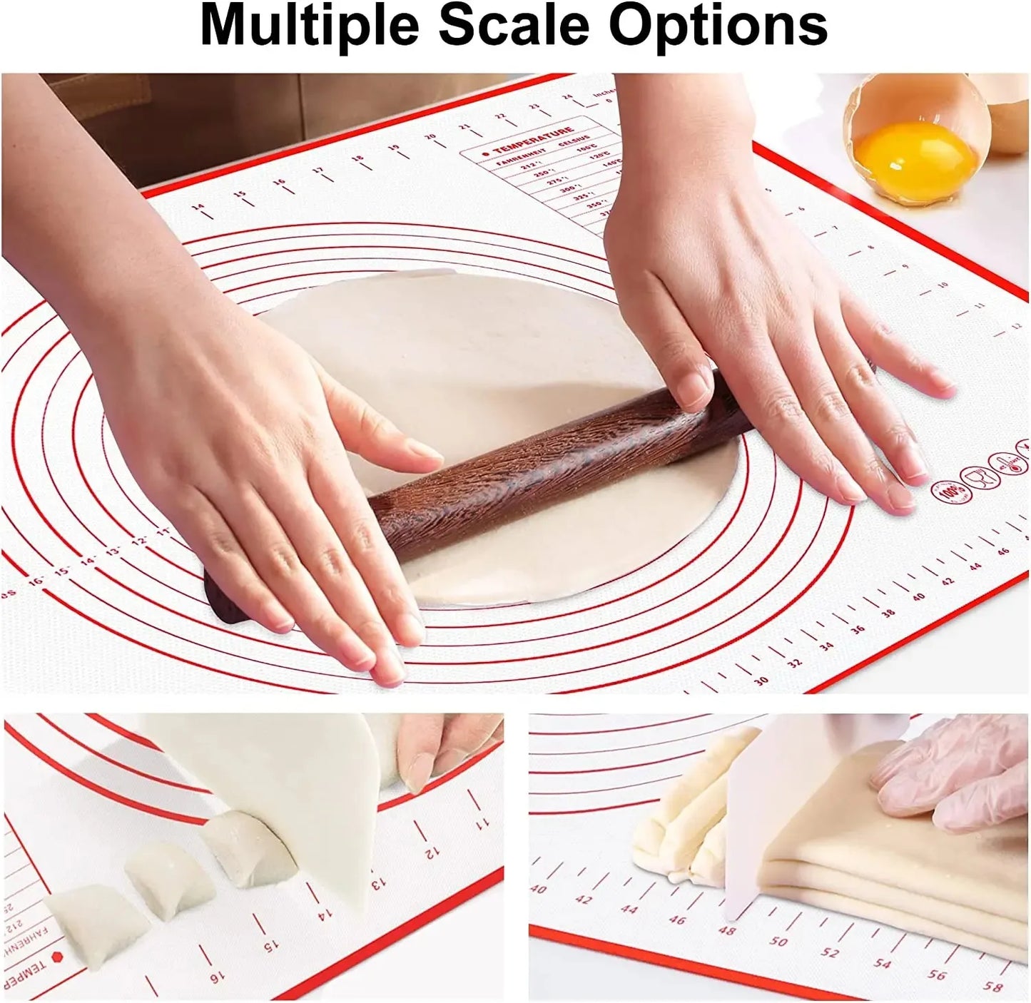 Non-Stick Silicone Baking and Kneading Mat