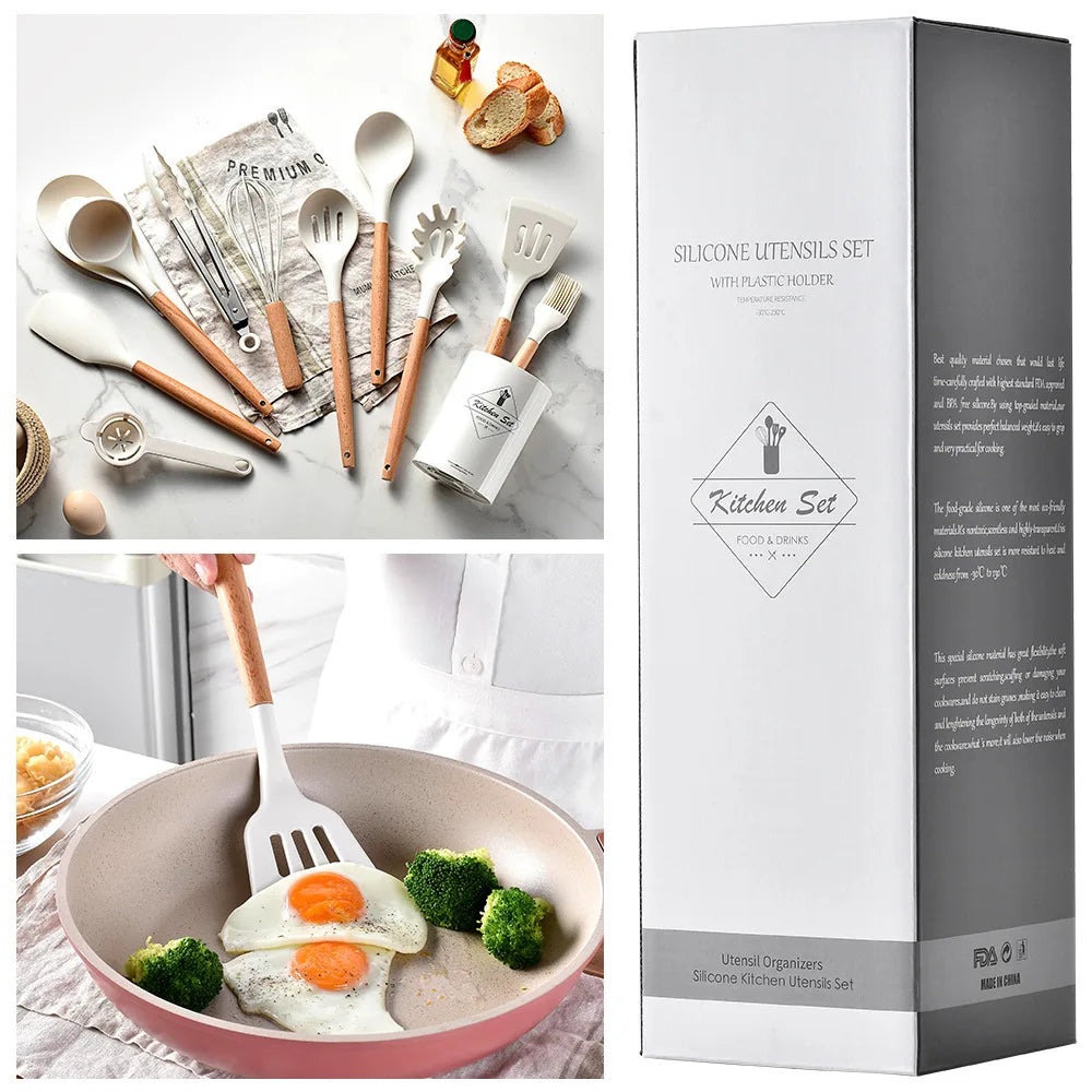 12PCS Silicone Kitchen Utensils Set