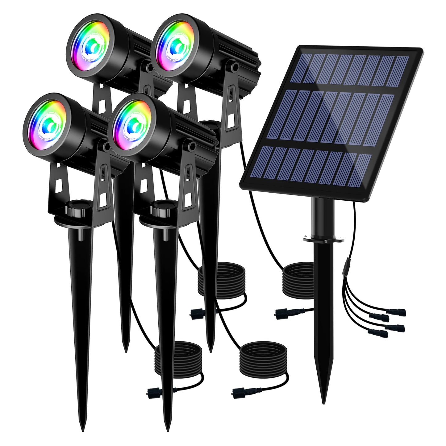 3000K/6000K RGB Solar LED Waterproof Outdoor Spotlight