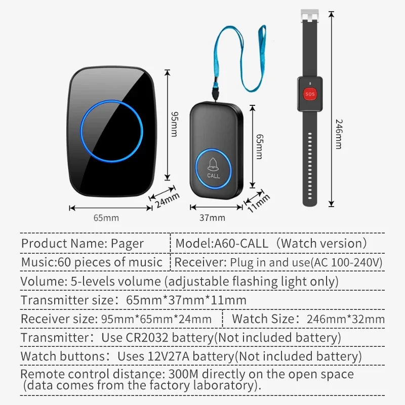 Smart Wireless Caregiver Pager Alert System