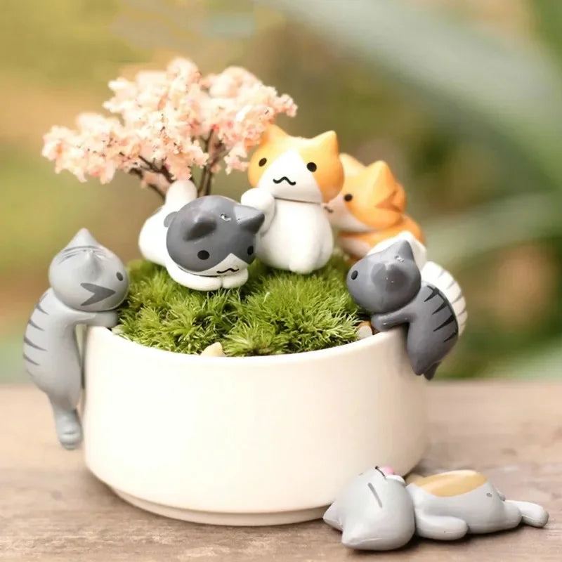 Cartoon Lucky Cat Mini Garden Decor