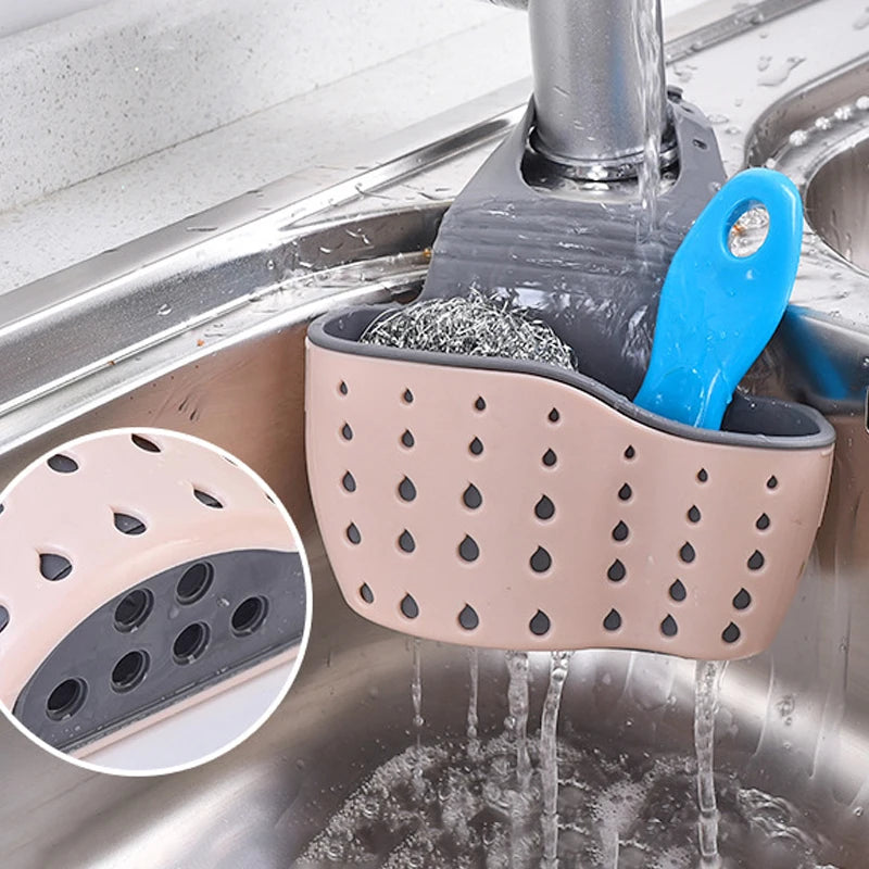 Adjustable Kitchen Sink Storage Drain Basket