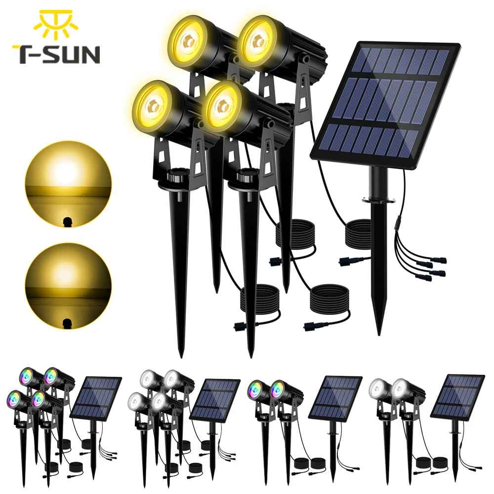 3000K/6000K RGB Solar LED Waterproof Outdoor Spotlight